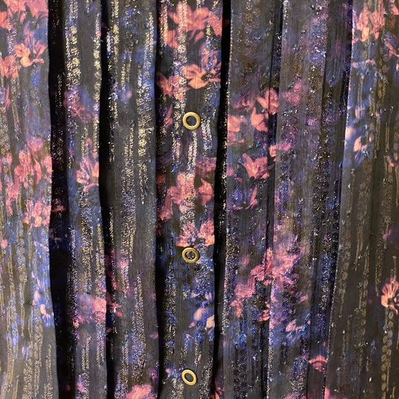 Tahari Purple Metallic Tunic - Picture 7 of 7